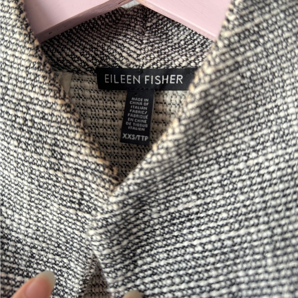 Eileen Fisher Coat Womens Medium Gray Knit Long Length Cotton Capsule Minimalist - Picture 8 of 13